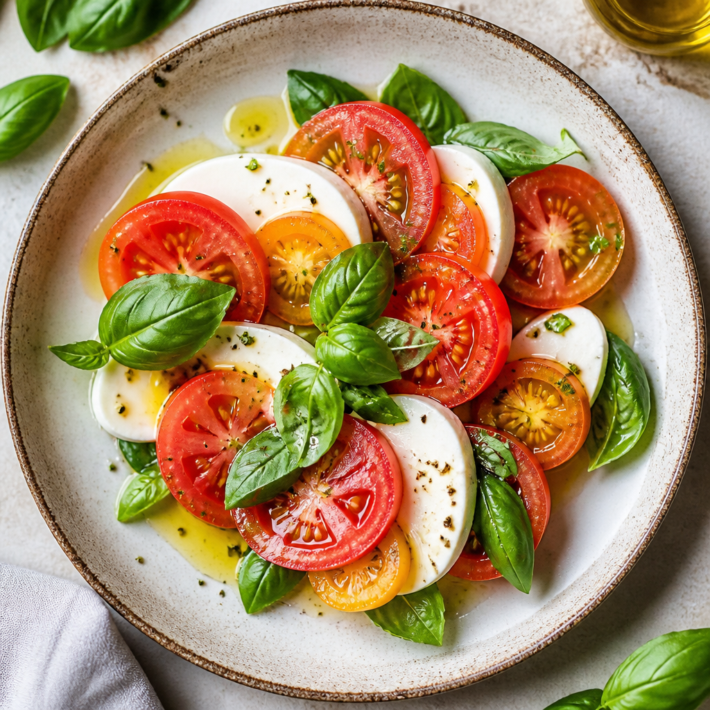 Ensalada caprese ligera
